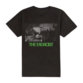 image of Warner Bros - Exorcist Graphic Logo Unisex Large T-Shirt - Black