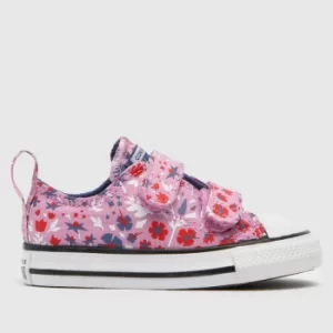 Converse Multi Lo 2v Floral Print Girls Toddler Trainers