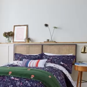 Image of Joules Kooky Woodlands Double Duvet Cover Set, Navy