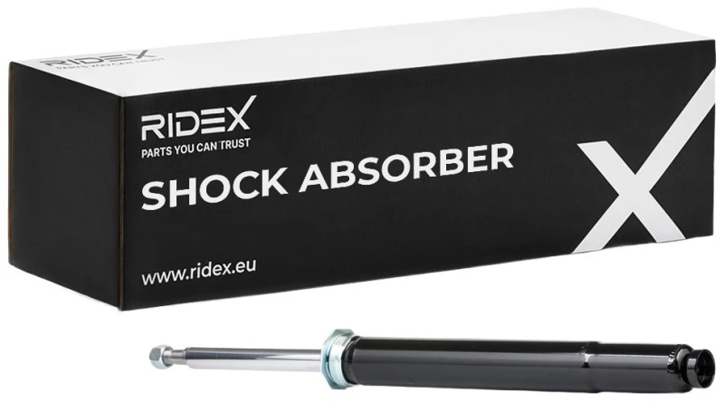 Image of RIDEX 854S1245 Shock absorber Rear Axle, Gas Pressure, Twin-Tube, Suspension Strut Insert, Top pin Shock Absorber (854)
