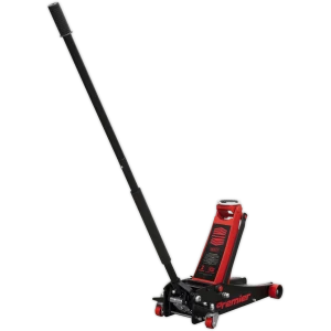 image of Sealey Premier Rocket Lift Trolley Jack 3 Tonne Red