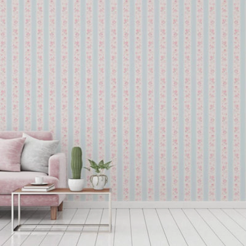 Image of Galerie Maison Charme Floral Blue Wallpaper MC61051, Blue MC61051
