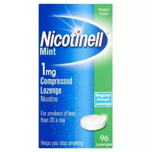 image of Nicotinell Nicotine Lozenge Stop Smoking Aid 1mg Mint 96s