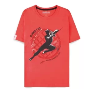 Image of MARVEL COMICS Shang-Chi and the Legend of the Ten Rings Master of Martial Arts T-Shirt, Male, Large, Red (TS854182CHI-L)