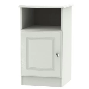 Image of Robert Dyas Montego Ready Assembled 1-Door Bedside Table - Ash Grey