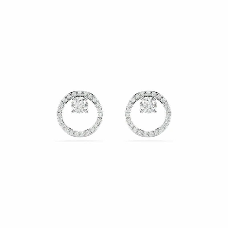 Image of Swarovski Swarovski Rhodium Plated Crystal Constella Stud Earrings