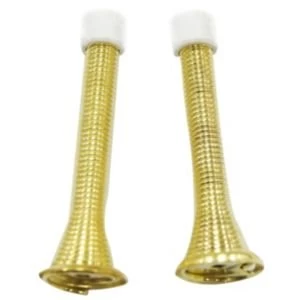 image of BQ Carbon steel Brass effect Door stop Pack of 2