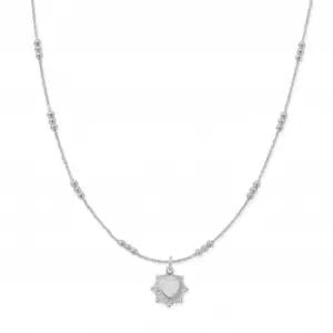 Image of Personalised Triple Bobble Chain Raised Heart Necklace PSNTBB3256