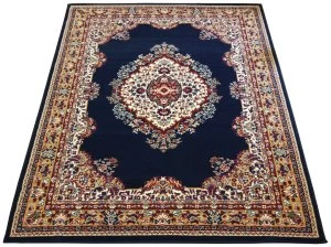 Image of Maestro Traditional Rug - 120x170cm - Navy.