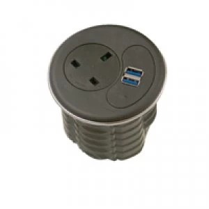 Image of Jemini Black Cable Port Power Module KF74936