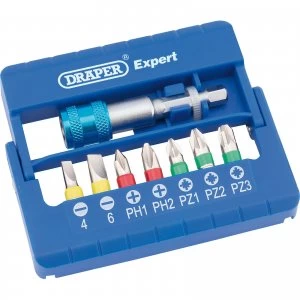 image of Draper 8 Piece Coloured Screwdriver Bit Set