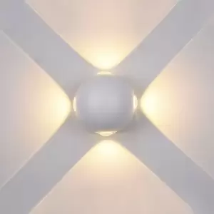 Image of Italux Carsoli - Modern LED Outdoor Wall Lamp White, Warm White 3000K 280lm, IP44