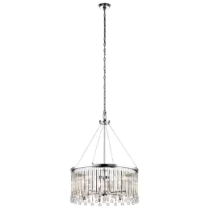 Image of Kichler Piper Pendant Ceiling Light Polished Chrome