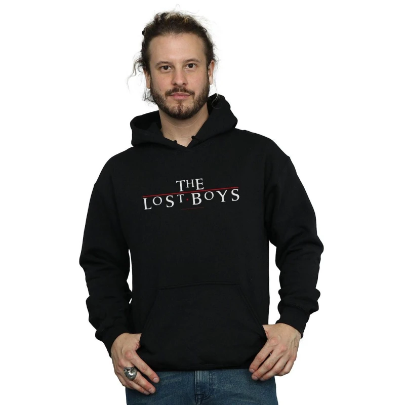 Image of The Lost Boys The Lost Boys Men Text Logo Hoodie in Black Size: Small Black S Male 5059114451883