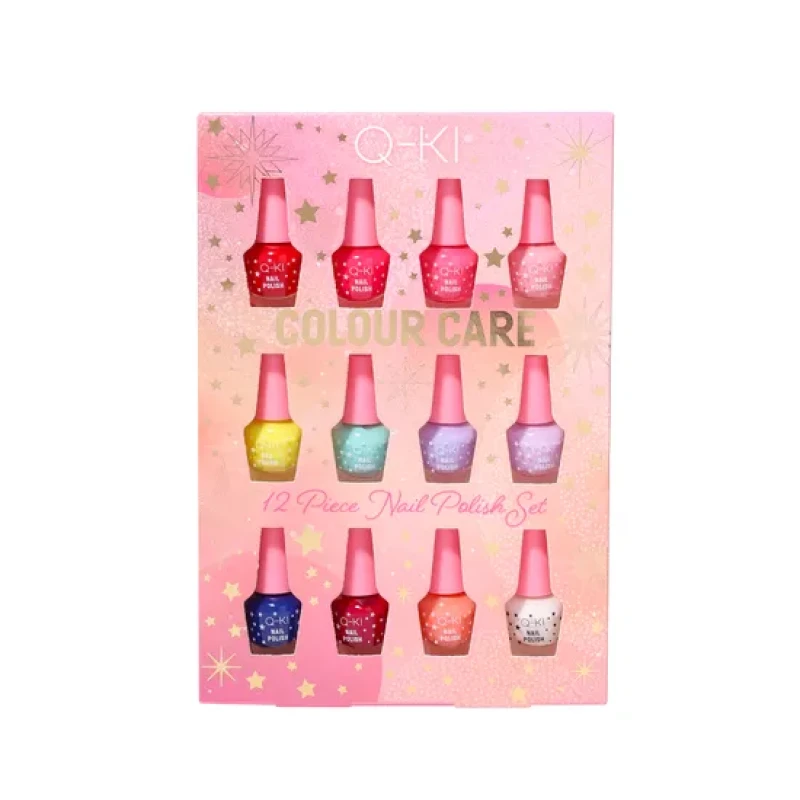 Image of Q-KI Colour Care Nail Polish Gift Set Pieces 12 x 3.5ml