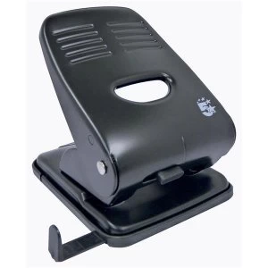 image of 5 Star Office 2 Hole 40 x 80gm2 Metal Hole Punch Black with Plastic Base