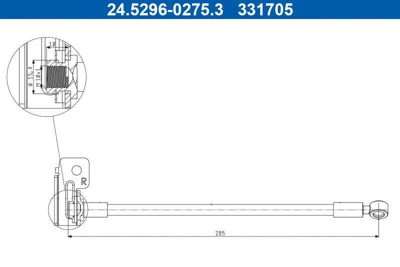 Image of Brake hose ATE 24.5296-0275.3