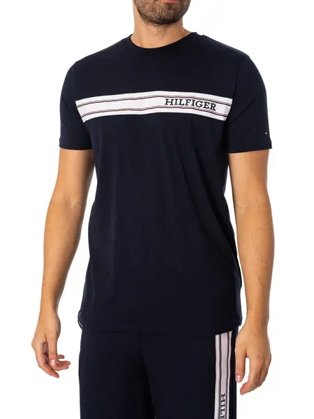 Image of Tommy Hilfiger Lounge Brand Line T-Shirt Desert Sky XL