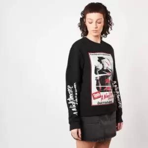 image of A Nightmare On Elm Street Don't Fall Asleep Womens Sweatshirt - Black - L - Black