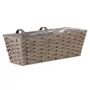 Image of Smart Garden 19" Bari Faux Rattan Hanging Planter
