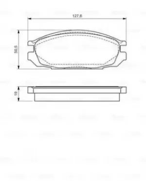 Image of Bosch 0986461133 BP583 Brake Pad Set Disc Brake Rear Axle