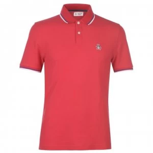 image of Original Penguin Original Short Sleeve Tipped Polo Shirt - Lipstick Red