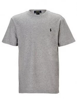 Image of Ralph Lauren Boys Classic Pony Logo T-Shirt - Grey Marl, Size Age: 10-12 Years
