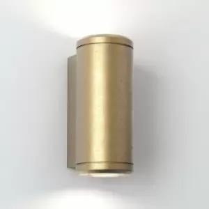 Image of Astro Jura Twin 2 Light Outdoor Up Down Coastal Wall Light Solid Brass IP44, GU10