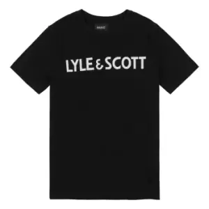 Image of Lyle & Scott Kids Text Tee - Black - 10/11