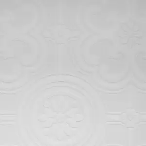 Image of Anaglypta Pack of 2 Egon Luxury Paintable Wallpaper, White Blown Vinyl White