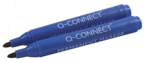 Image of Q Connect Perm Marker Bullet Blue - 10 Pack
