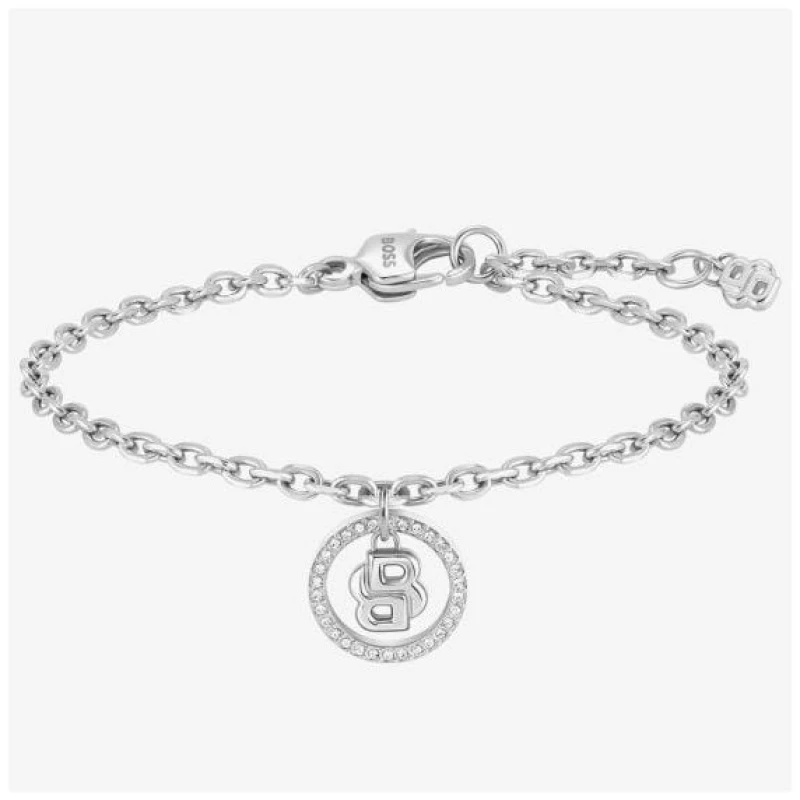 Image of BOSS 1580806 Double B Divine Silver Tone Bracelet Jewellery