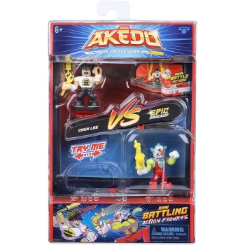 image of Akedo Ultimate Arcade Warriors Versus Pack - Chux Lee Vs Crackup