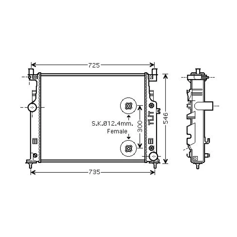 Image of Engine radiator DIEDERICHS DCM2424