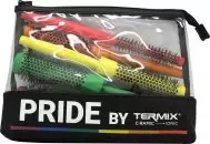 Image of Termix C-Ramic Colours Pride Brushes + Toiletry Bag - 7 Pieces