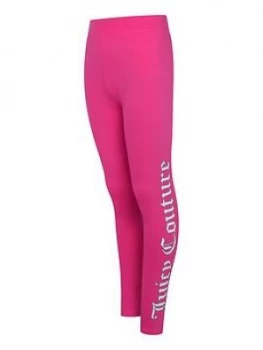 Image of Juicy Couture Girls Leggings - Dark Pink