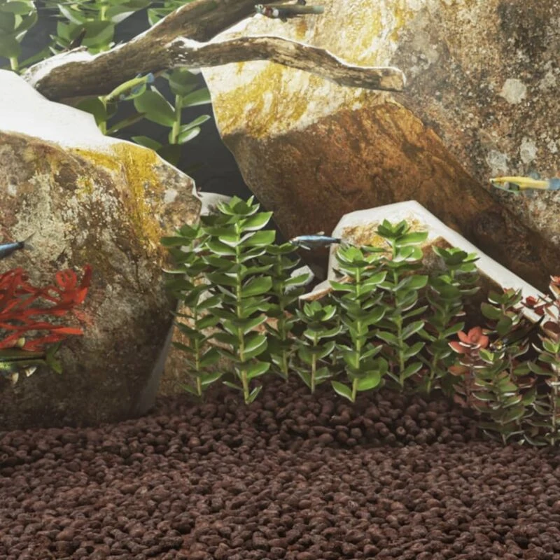 Image of vidaXL Volcanic Rocks 25 kg Red 5-8 mm, Red 155310