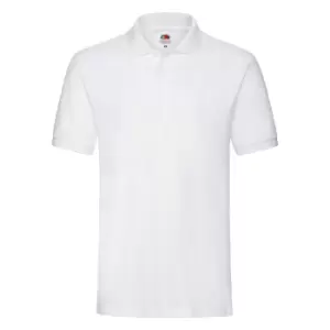 Image of Fruit Of The Loom Ladies Lady-Fit Premium Short Sleeve Polo Shirt (2XL) (White)
