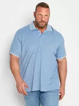 Image of BadRhino Badrhino Blue Birdseye Polo, Blue, Size 1Xl, Men