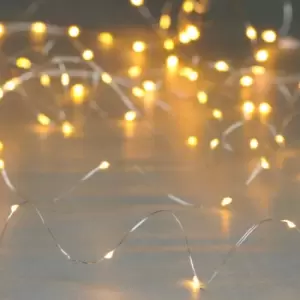 Image of Festive 5m Multifunction Battery Fairy Lights 50 Warm White LEDs