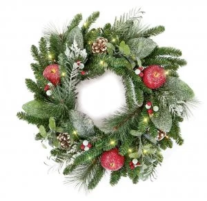 Image of Premier Decorations 60cm LED Wreath Decoration