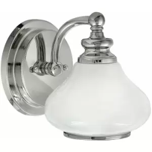 Image of Loops - IP44 Wall Light Cased Opal Glass Shades Trim Ring Polished Chrome LED G9 3.5W