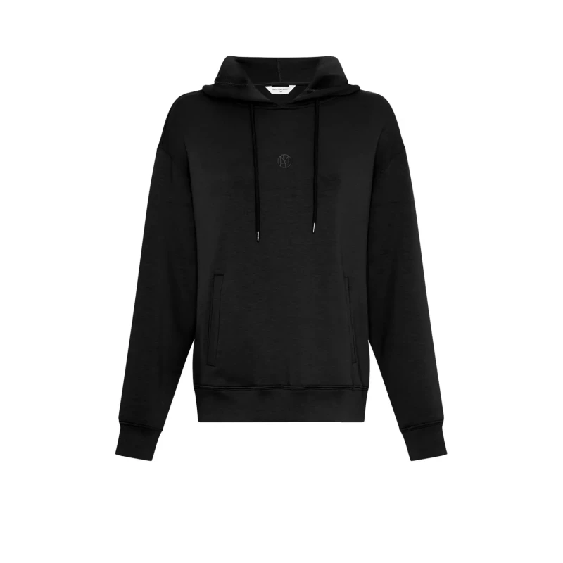 Image of moss copenhagen Womens hooded sweatshirt Moss Copenhagen HIma Q Icon Noir Female 36/38
