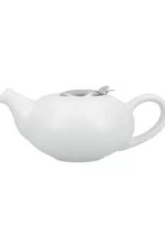 image of Ceramic Pebble Teapot, Matt Speckled White, Four Cup - 900ml Boxed