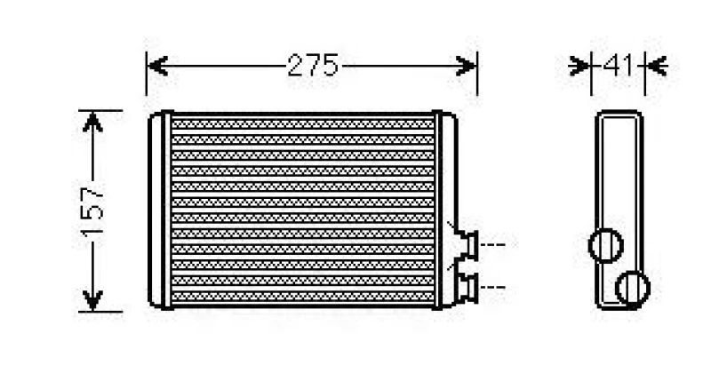 Image of VAN WEZEL 09006305 Heat Exchanger Heat Exchanger,interior heating (467)