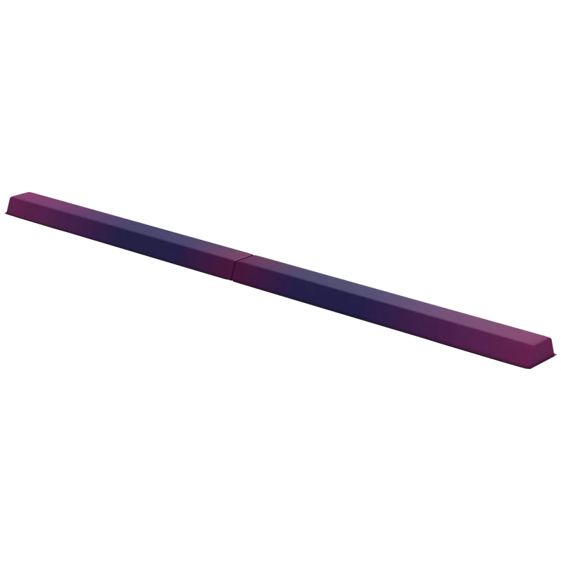 Image of SPORTNOW 7.7ft Folding Gymnastics Balance Beam with Anti Slip Base - Purple - Blue and Pink TJ Hughes Multi 5063603911864