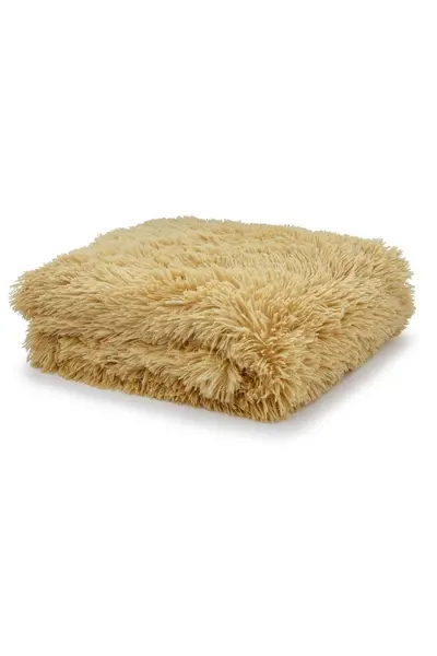 Image of Catherine Lansfield 'Cuddly' Blanket Throw Yellow