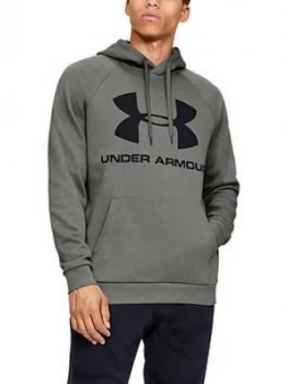 Image of Urban Armor Gear Rival Fleece Sportstyle Hoodie - Grey , Green, Size XL, Men