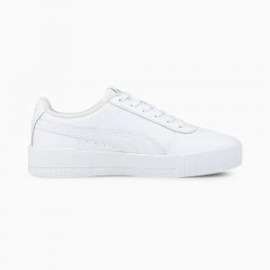 Image of PUMA Carina L Youth Trainers, White Size 3 Shoes