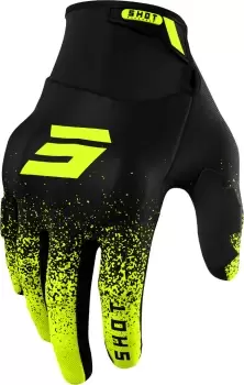 image of Shot Drift Edge Motocross Gloves, black-yellow, Size 3XL, black-yellow, Size 3XL